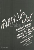 1986 Transzpoézis, Nemzeti Dal, Szkárosi Endre térköltészeti kiállítása. Plakát, papír. Apró lapszéli szakadásokkal. 40,5x27,5 cm