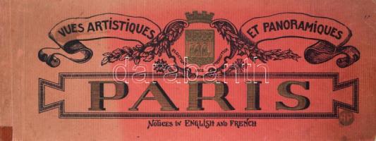 ca 1900 Párizs 20 db nagyméretű képet tartalmazó füzet, elvált borítóval 31x12 cm