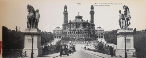 ca 1900 Párizs 20 db nagyméretű képet tartalmazó füzet, elvált borítóval 31x12 cm