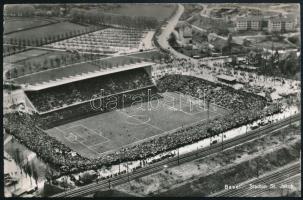 1954 Gulyás László sportriporter által küldött képeslap a svájci Labdarúgó VB-ről, alkalmi bélyegzés...