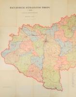 1943 Magyarország Közigazgatási Térképe, 1:500 000, M. Kir. Honvéd Térképészeti Intézet, 2 db nagy m...