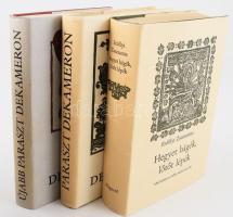 3 db könyv: Erdélyi Zsuzsanna: Hegyet hágék, lőtőt lépék. Archaikus népi imádságok. Bp., 1978, Magvető, 771+(5) p. Kiadói egészvászon-kötés, kiadói papír védőborítóban. + Nagy Olga: Paraszt dekameron. Válogatás széki tréfákból és elbeszélésekből. + Újabb paraszt dekameron. A szerelemről és a házasságról. Bp., 1977-1983, Magvető, 442+(6) p.; 412+(4) p. Kiadói egészvászon-kötés / kartonált papírkötés, kiadói papír védőborítóban.