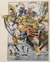 Edmond Gros (1864-1933): 4 db illusztráció (Cocorico). Nyomat, papír, jelzett a nyomaton. Egyik lap ...