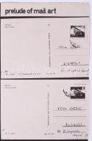 Tót Endre (1937-): Prelude of mail art, 1971. Ofszet, papír, jelezve jobbra lent nyomtatva, hátoldal...