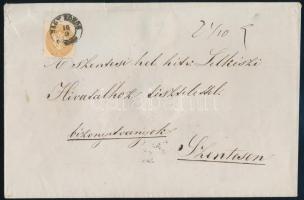 1864 15kr harmadik súlyfokozatú levélen. Ritka kiállítási darab! / 15kr on 3rd weight class cover "NAGYKŐRÖS" - Szentes
