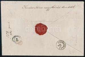 1864 15kr harmadik súlyfokozatú levélen. Ritka kiállítási darab! / 15kr on 3rd weight class cover &q...