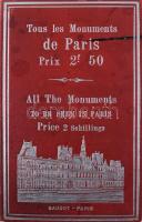 Párizs műemlékei térkép. Tous les Monuments de Paris. Egészvászon kötésben