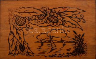 2 db fadoboz: Flor de Tabacos de Partagas Habana szivaros doboz, 18,5x16,5x6 cm + vitorláshajó és vi...