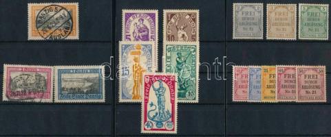 Danzig + Deutsches Reich 16 db bélyeg 3 stecklapon