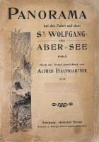 1879 Panorama bei der Fahr auf dem St. Wolfgang od. Aber-See. Salzburg, Heinrich Dieter 160x16 cm