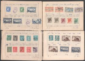 Francia összeállítás: 14 db háború előtti képeslap, 9 db háború utáni első napi, 1848-tól bélyegek, ...