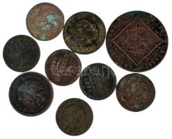 Ausztria 1800A 1kr Cu (2x) "I. Ferenc" + 1807A 30kr Cu "I. Ferenc" + 1851A 1kr C...