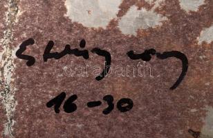 Hegedűs 2 László (1950-), Esterházy Péter (1950-2016): Cím nélkül, 1990-es évek. Vegyes technika, fé...