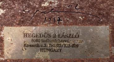 Hegedűs 2 László (1950-), Esterházy Péter (1950-2016): Cím nélkül, 1990-es évek. Vegyes technika, fé...