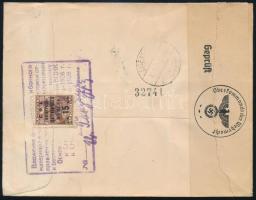 1940 Ajánlott cenzúrázott levél / Registered censored cover