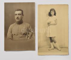 20 db fotó egy katonatiszt orvos családjáról, közte 4 db katonai fotó, Temesváron készültek, 6×5,5 é...