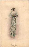 Grand Chic, Austro-Hungarian lady art postcard. B.K.W.I. 271/4. (fl)