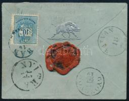 1880 Ajánlott levél 5kr és 10kr bélyeggel "BÁN / TRENCSÉN M." / Registered cover