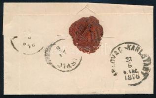 1876 5kr levélen Bécsbe / on cover to Vienna "UNTER-LAPAC" (Gudlin 500 p)