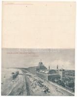 Venezia, Venice; Lido, Excelsior Palace / hotel, beach. 2-tiled folding advertisement card