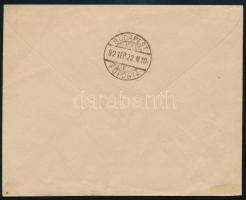 1892 5kr díjjegyes levél Színesszámú 10kr díjkiegészítéssel / 5k PS-cover with 10kr additional frank...