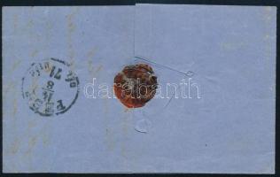 1871 Réznyomat 5kr levélen / on cover "ZSÁMBÉK" (Gudlin 300 p)