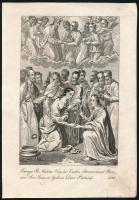 1836 A brzozowi ( Stara Wieś ? wieś w Polsce, w gminie Brzozów, )kegytemplom oltára Rézmetszet, papír, 18,5x11 cm. [In: Jordánszky Elek: Magyar országban 's az ahoz tartozó részekben lévő Bóldogságos Szűz Mária kegyelem' képeinek rövid leírása. Pozsony, 1836.]