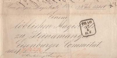 1861 A prágai polgármesteri hivatalból Bécsbe küldött levél pecsétekkel