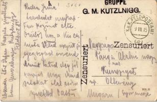 1915 Első világháborús osztrák-magyar katona kerékpárral / WWI Austro-Hungarian K.u.k. military, sol...