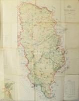 1904 Torontál vármegye közigazgatási és földmívelési térképe. 1904. Szerkesztetett és nyomatott a M. Kir. Áll. ny.-ban. 130x116 cm Hajtva, jó állapotban