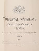 1904 Torontál vármegye közigazgatási és földmívelési térképe. 1904. Szerkesztetett és nyomatott a M....