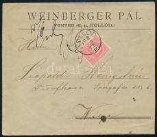 1898 5kr levélen Bécsbe / on cover to Vienna "HOLLÓD" (Gudlin 100 p)