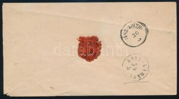 ~1885 5kr levélen / on cover "JÁSZ.ALSÓ SZT.GYÖRGY"