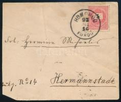 1892 5kr levélen / on cover "HOMORÓD / FÜRDŐ"