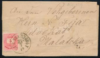 1879 5kr levélen / on cover "BUR-SZT.GYÖRGY"