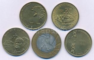 Szlovénia 1993-1996. 5T Ni-sárgaréz 4xklf emlékkiadások: "Aljaž torony" + "A fasizmus...