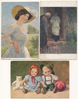 21 db RÉGI festmények művészlap / 21 pre-1945 paintings art postcards