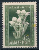 1950 Virág (I.) 40f látványosan eltolódott sárga és lila színnyomattal