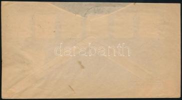 Fiume 1918 Ajánlott levél 7 db SHS bélyeggel Fiuméből / Registered cover with SHS stamps "FIUME...