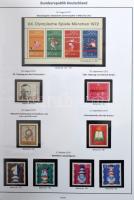 NSZK postatiszta gyűjtemény 1955-1977 szinte teljesen komplett, albumlapokon, gyűrűs mappában. Gondo...