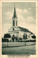 1941 Óbecse, Ó-Becse, Stari Becej; Rim. kat. crkva / római katolikus templom / Roman Catholic church + "1941 ÓBECSE VISSZATÉRT" So. Stpl (EK)