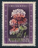 1950 Virág (I.) 1Ft elcsúszott zöld és piros színnyomattal