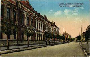 1941 Zenta, Senta; Állami gimnázium. J. Cucin kiadása / grammar school + "1941 ZENTA VISSZATÉRT" So. Stpl