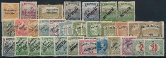 Arad és Bánát-Bácska 1919 31 db bélyeg, Bodor vizsgálójellel