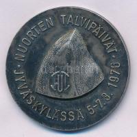 Finnország 1976. "Téli Ifjúsági Napok Jyväskylässä-ban, 1976. március 5-7." kétoldalas fém emlékérem (36mm) T:AU, patina Finland 1976. "Nuorten Talvipäivät - Jyväskylässä 5-7. 3. 1976 (Youth Winter Days in Jyväskylässä)" two-sided metal medallion (36mm) C:AU, patina