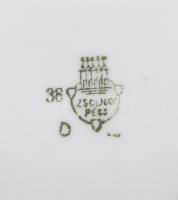 Zsolnay japán mintás 6 darab csésze, jelzett, egyiken lepattanással, d: 8,5 cm, m: 6 cm