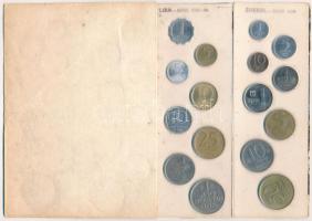 Izrael vegyes, 16db-os szuvenír érmeszett kartonlapra ragasztva T:vegyes Israel mixed, 16pcs souvenir coin set glued to cardboard C:mixed