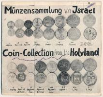 Izrael vegyes, 16db-os szuvenír érmeszett kartonlapra ragasztva T:vegyes
Israel mixed, 16pcs souven...