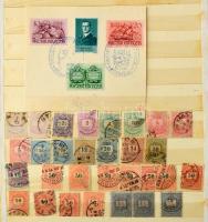 Magyar tétel, benne Krajcárosok, portók, összefüggések, 10 vastag lapos, A/4-es, kissé megviselt berakóban