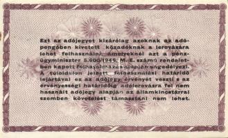 1946. 100.000AP sorozat- és sorszám nélkül T:I